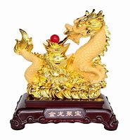 Image result for Gold Chinese Dragon Statue