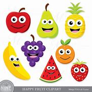 Image result for Happy Fruit Clip Art