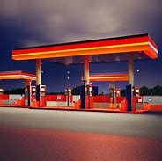 Image result for Painting Gas Station at Night