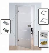 Image result for Frameless Swing Glass Door with Passage Set Hardware