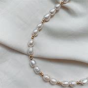 Image result for Pearl and Gold Bead Necklace