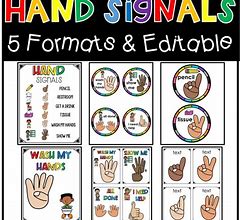 Image result for Hand Signals for Classroom