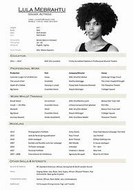 Image result for Beginner Acting Resume Template
