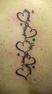 Image result for Small Tattoos with Kids Initials