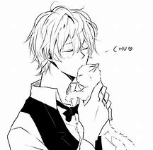 Image result for Anime Boy with Cat