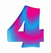 Image result for Colorful Number 4