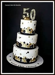 Image result for Black and Gold 50th Birthday Cakes for Men