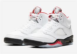 Image result for Jordan 5 Fire Red MJ