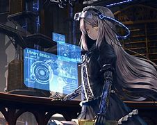 Image result for Anime Tech Girl Black and White