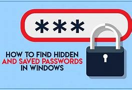 Image result for Find Saved Passwords Windows 1.0