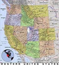 Image result for Political Map of the West USA
