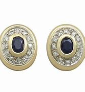 Image result for Sapphire and Diamond Clip Earrings