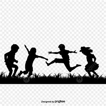 Image result for Happy Children Silhouette