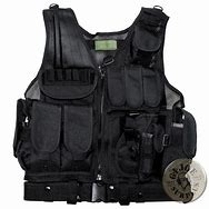 Image result for Tactical Black Vest with American Flag