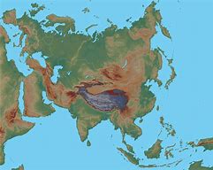 Image result for Physical Map of Asia