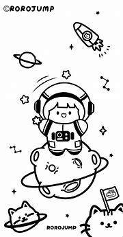 Image result for Kawaii Cat Background Galaxy