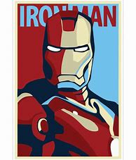 Image result for Iron Man Red and Blue Poster