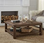 Image result for Natural Wood Coffee Table with Gold