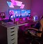 Image result for Aesthetic Pink Gaming Room Setup