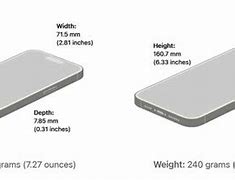Image result for iPhone 14 Length in Inches