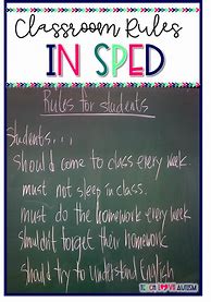 Image result for Special Education Classroom Rules