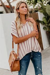 Image result for Pink Striped Shirt