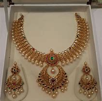 Image result for gold necklace set india