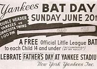 Image result for Yankees Bat Day