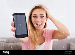 Image result for Person with Broken Phone