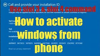 Image result for Activation Windows 10 via Phone
