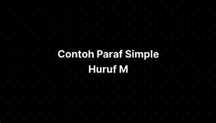 Image result for Contoh Paraf Huruf M