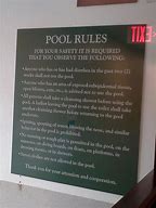 Image result for Hotel Pool Rules