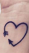 Image result for Heart Arrow Tattoo Outline