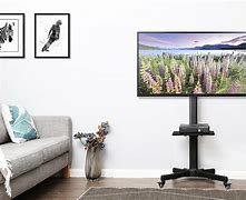 Image result for Rolling TV Stand Wood