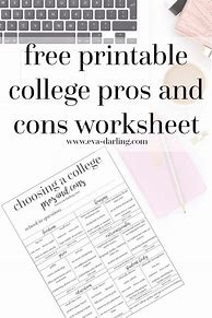 Image result for College Pro Con List Template