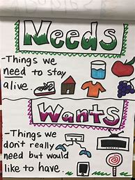 Image result for Needs and Wants Lesson Plan Grade 7