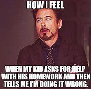 Image result for Parents and Homework Memes