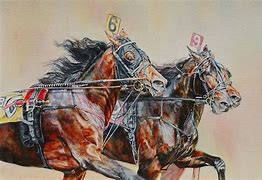 Image result for Harness Racing Art