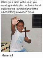 Image result for Girl Holding Cross Meme