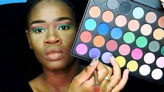Image result for Pink and Green Cut Crease Makeup