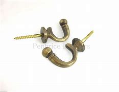 Image result for Antique Brass Curtain Tie Back Hooks