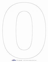 Image result for Number 0 Cut Out Printable