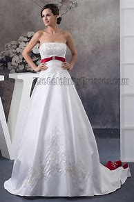 Image result for Maroon and White Wedding Dress
