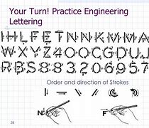 Image result for Engineering Drawing Lettering