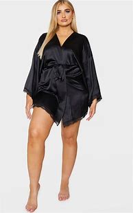 Image result for Plus Size Black Lace Robe