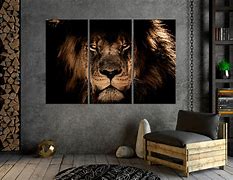 Image result for Lion and African Woman Canvas Wall Art