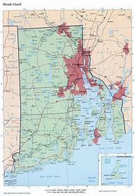 Image result for Rhode Island Map with Cities and Towns