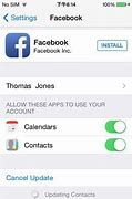 Image result for iPhone 5 Syncing with Facebook