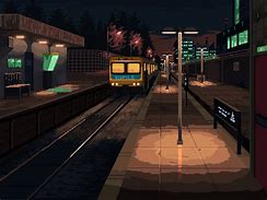Image result for Train Station Aesthetic Art