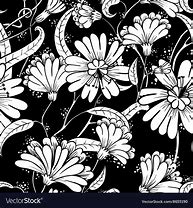 Image result for Black Seamless Floral Pattern